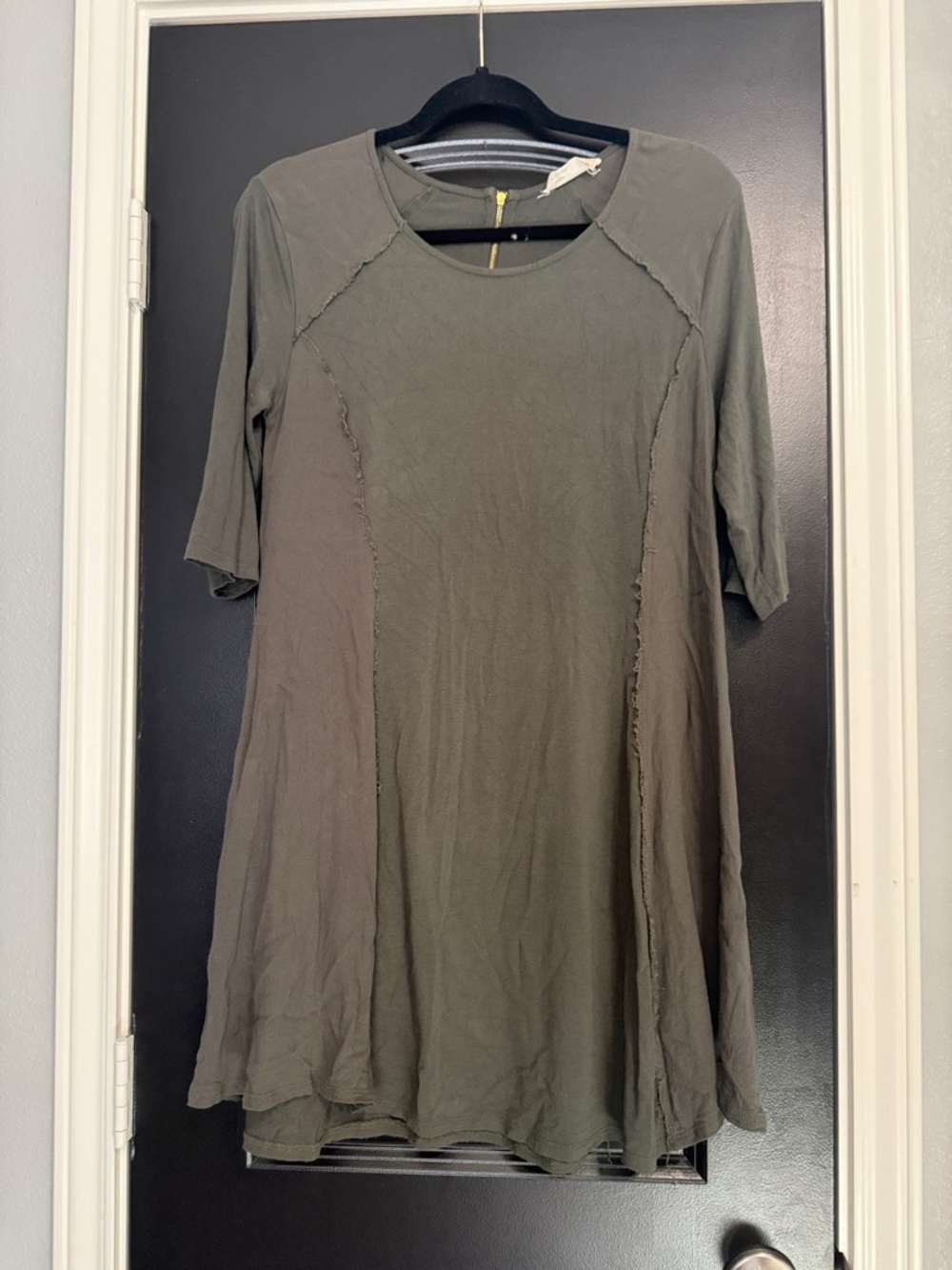 Women’s Olive Green Short Sleeve Tunic Top